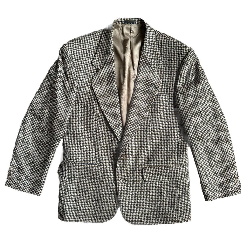 Oscar de la Renta Black and White Checkered Blazer